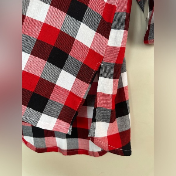 NWT Chicago Blackhawks Plaid Long Sleeve Button Down Pajama Sleep Shirt Small - Picture 4 of 4